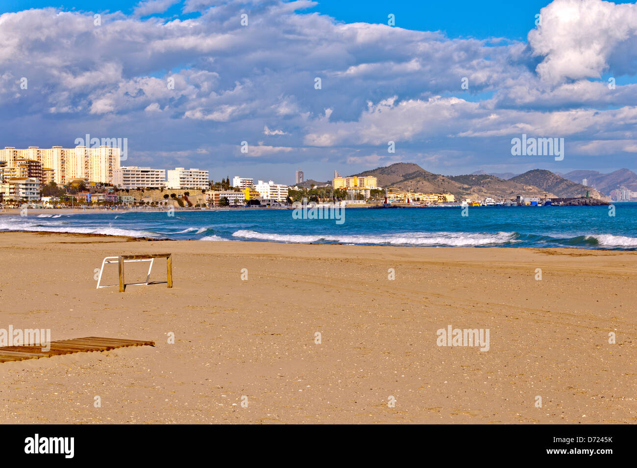 Villajoyosa spiaggia della Costa Blanca, Spagna Foto Stock