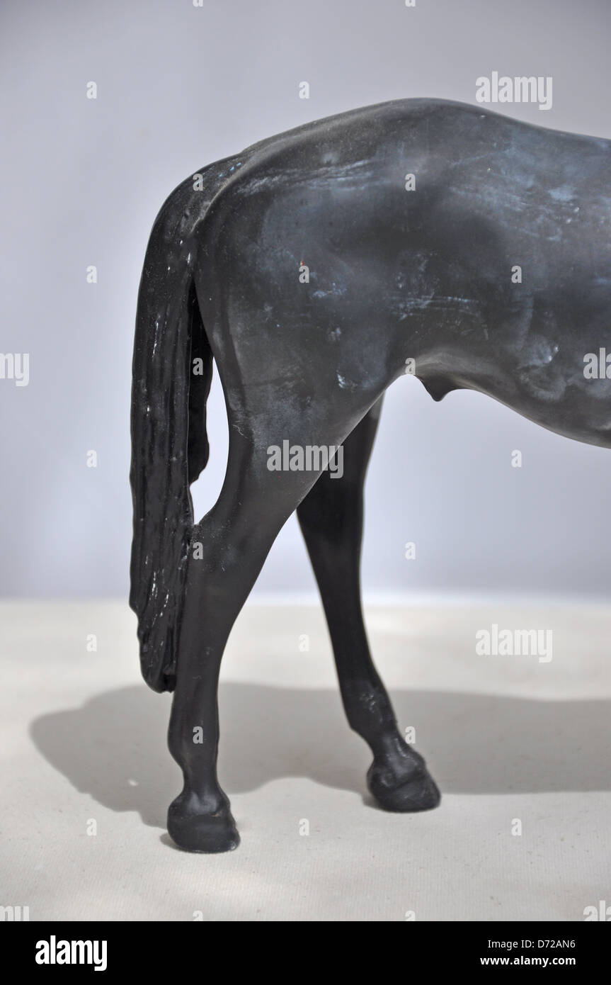 Estremità posteriore del cavallo di modello Foto Stock