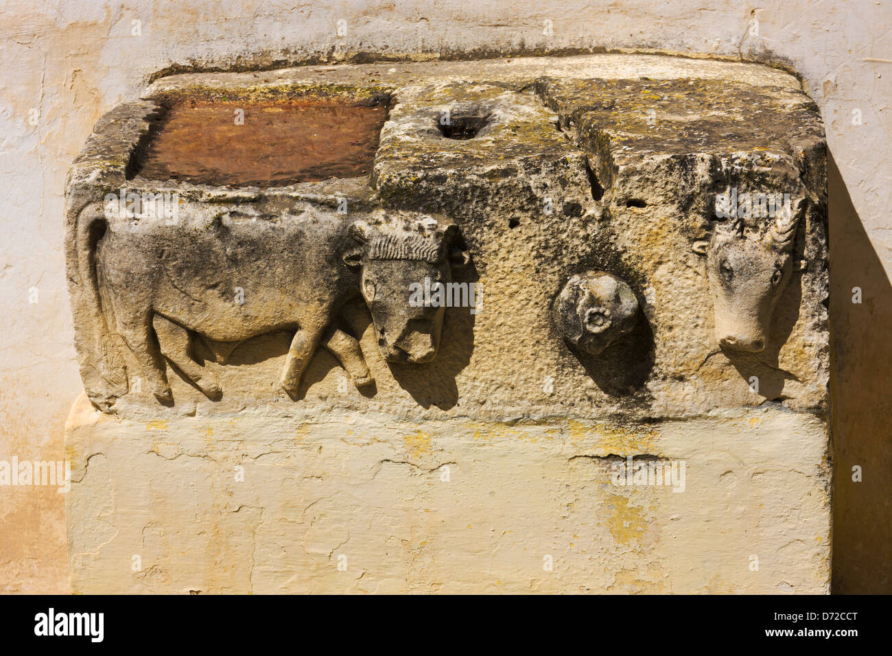 Statua di rovine romane, Makthar, Tunisia Foto Stock