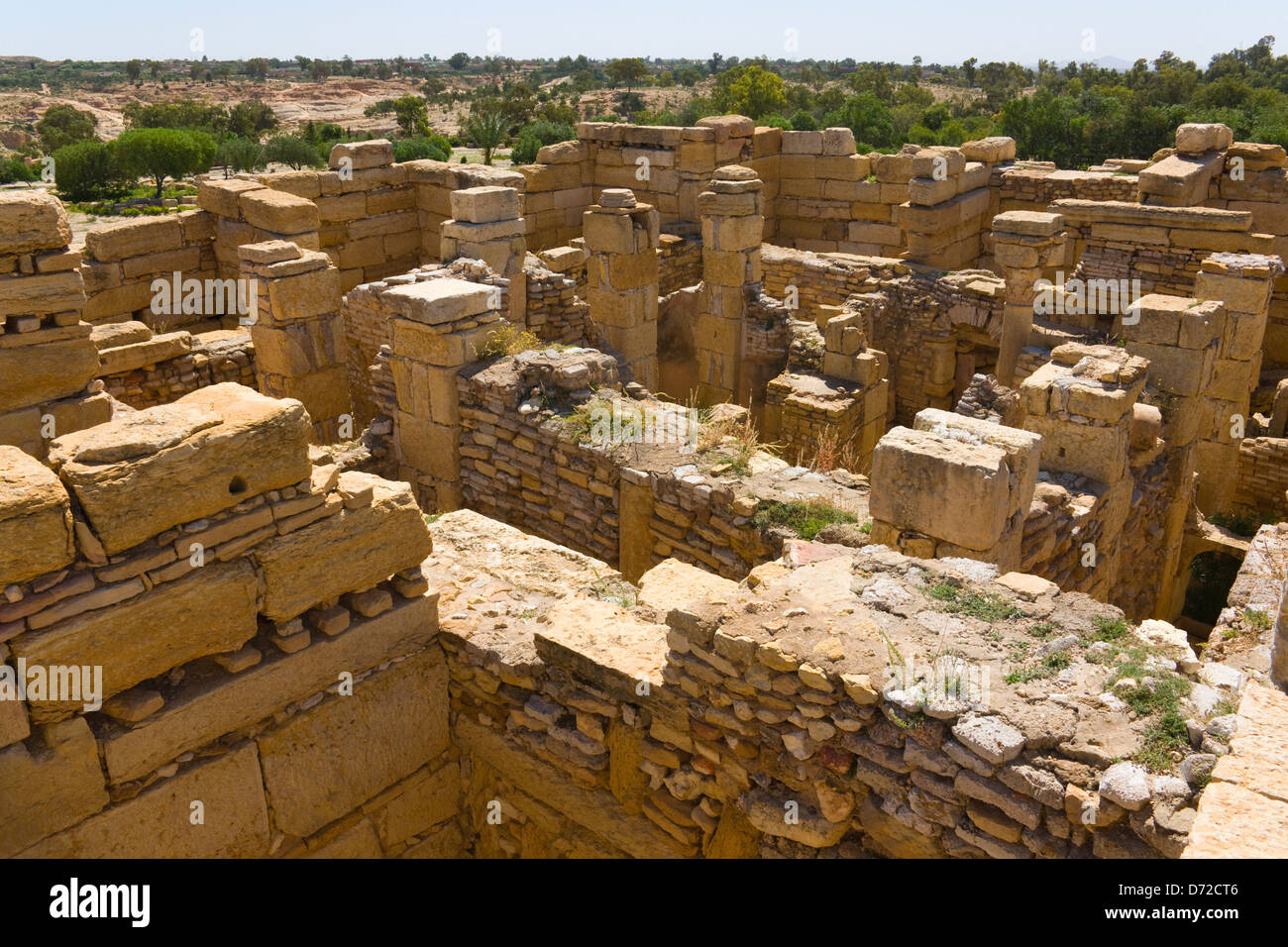Le rovine romane, Sbeitla, Tunisia Foto Stock