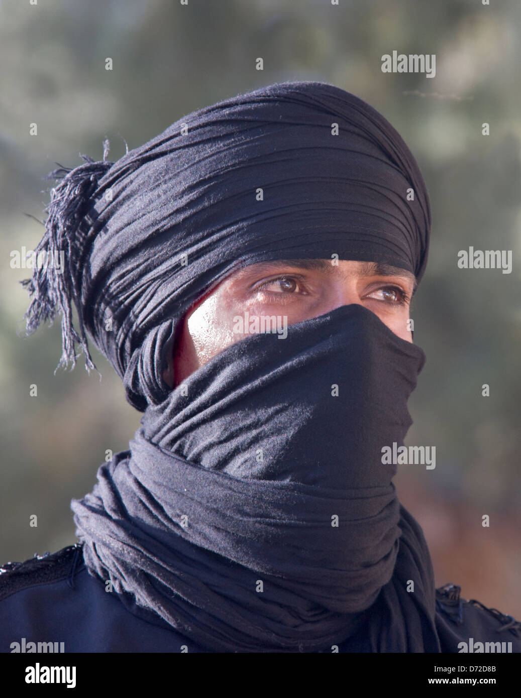 Berber uomo, Ksar Ghilane, Tunisia Foto Stock