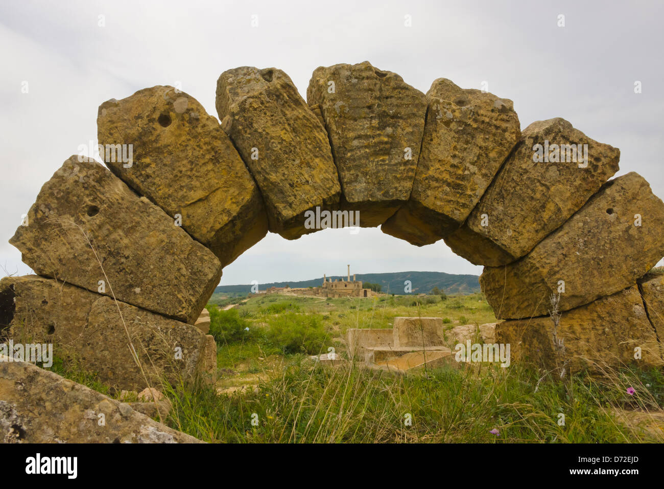 Rovine romane di Uthina, Tunisia Foto Stock