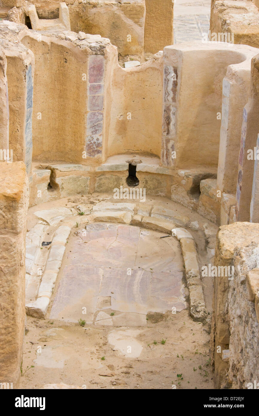 Rovine romane (vasca) a Uthina, Tunisia Foto Stock