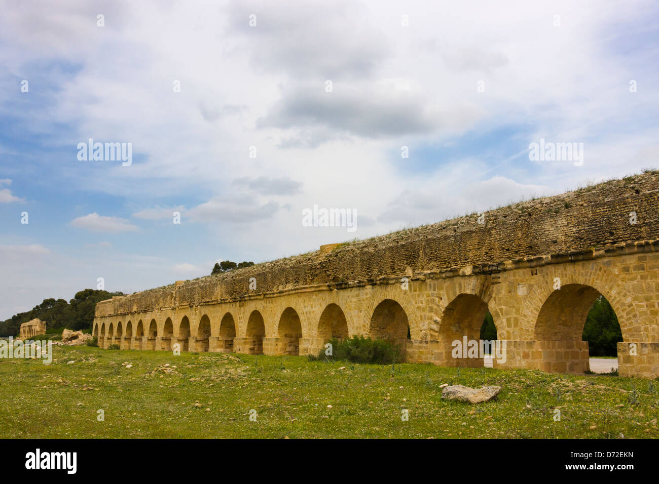 Le antiche rovine di acquedotto per irrigazione, vicino a Tunisi, Tunisia Foto Stock