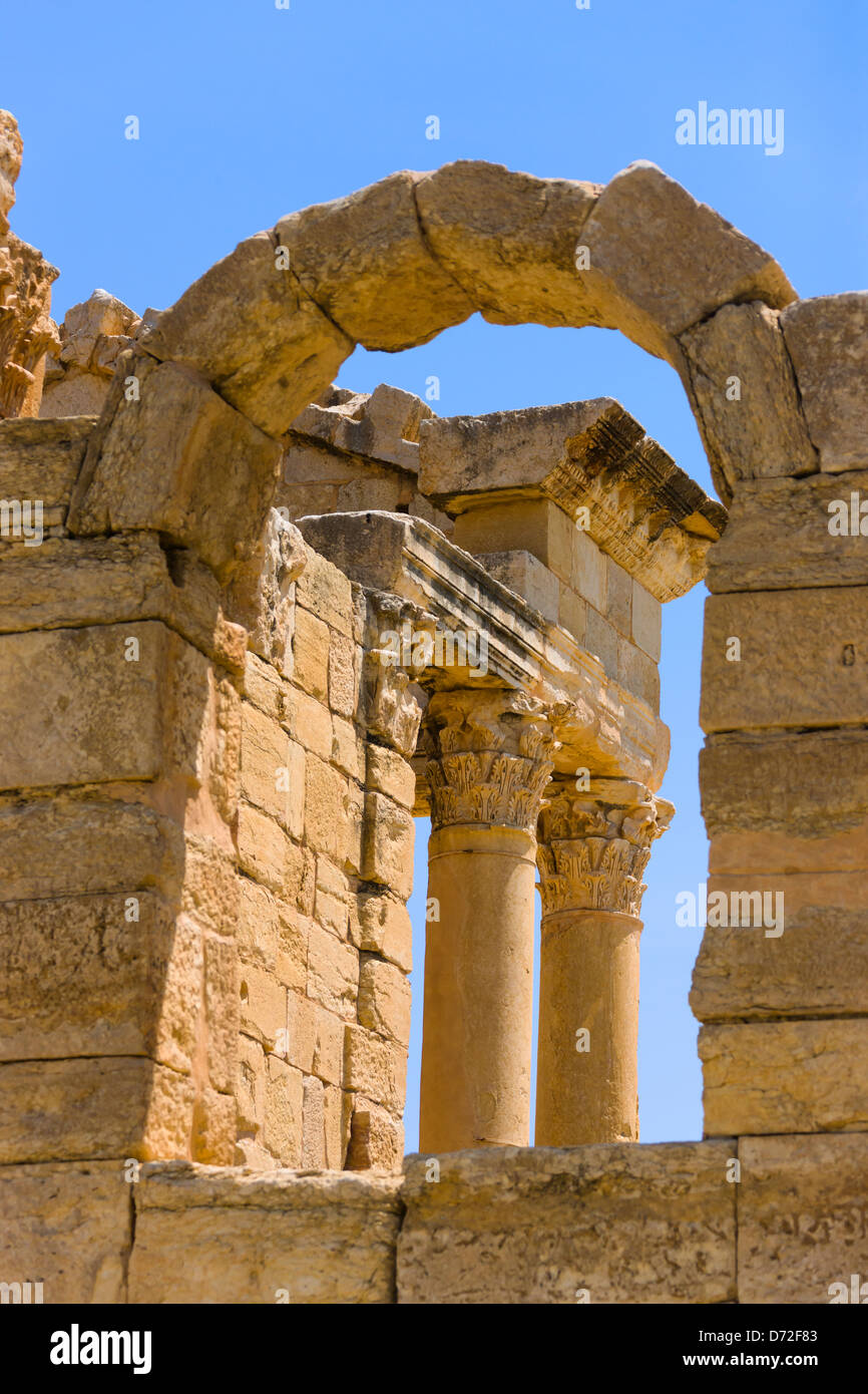 Le rovine di Sbeitla, Tunisia Foto Stock