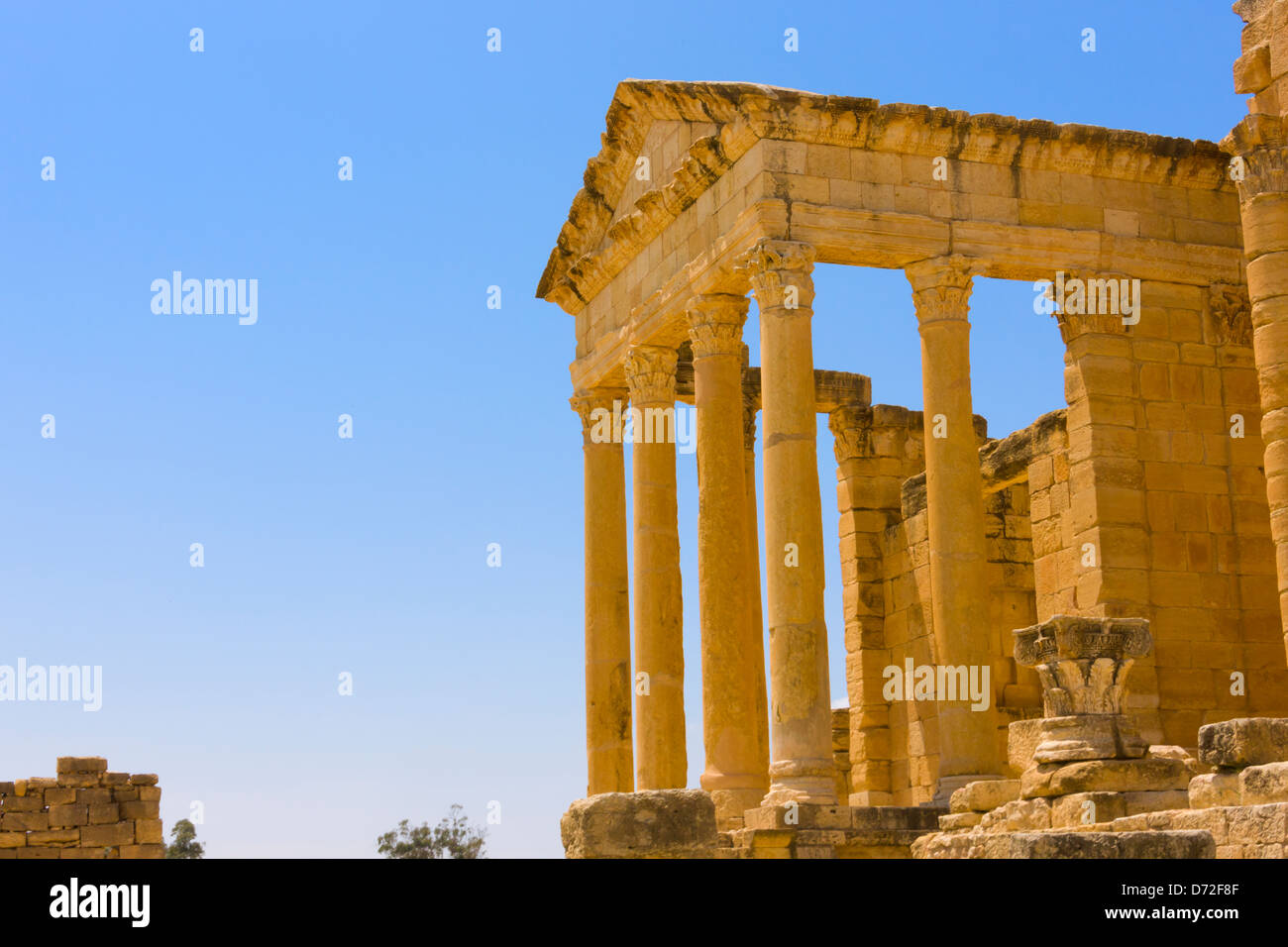 Le rovine di Sbeitla, Tunisia Foto Stock