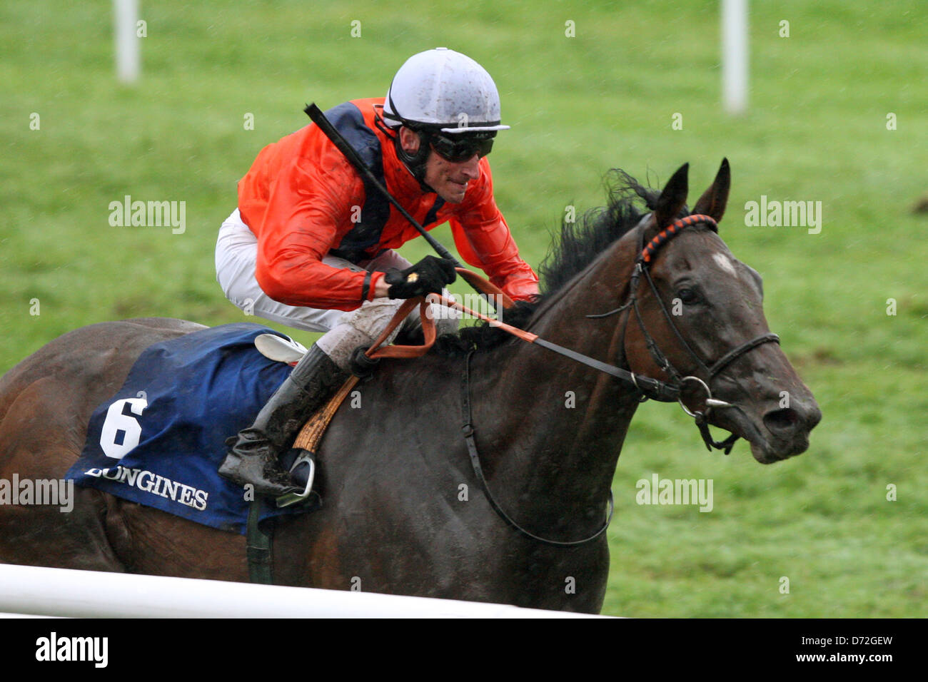 Iffezheim, Germania, Danedream con Andrasch Starke vince il Longines Grand Prix di Baden Foto Stock