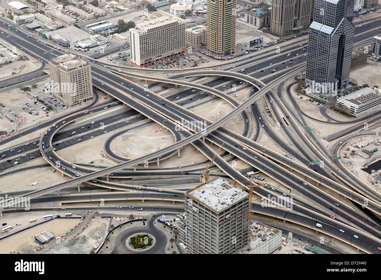 Dubai, Emirati arabi uniti, affacciato sulla Sheikh Zayed Road, Al Safa Street Foto Stock