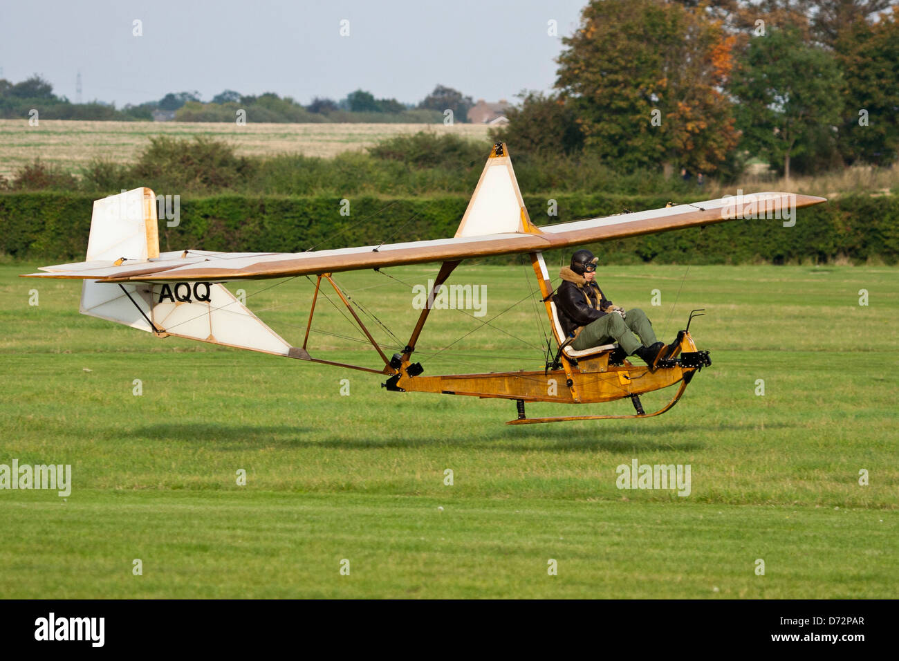 Schneider Daglin Glider in atterraggio a Old Warden Shuttleworth Foto Stock