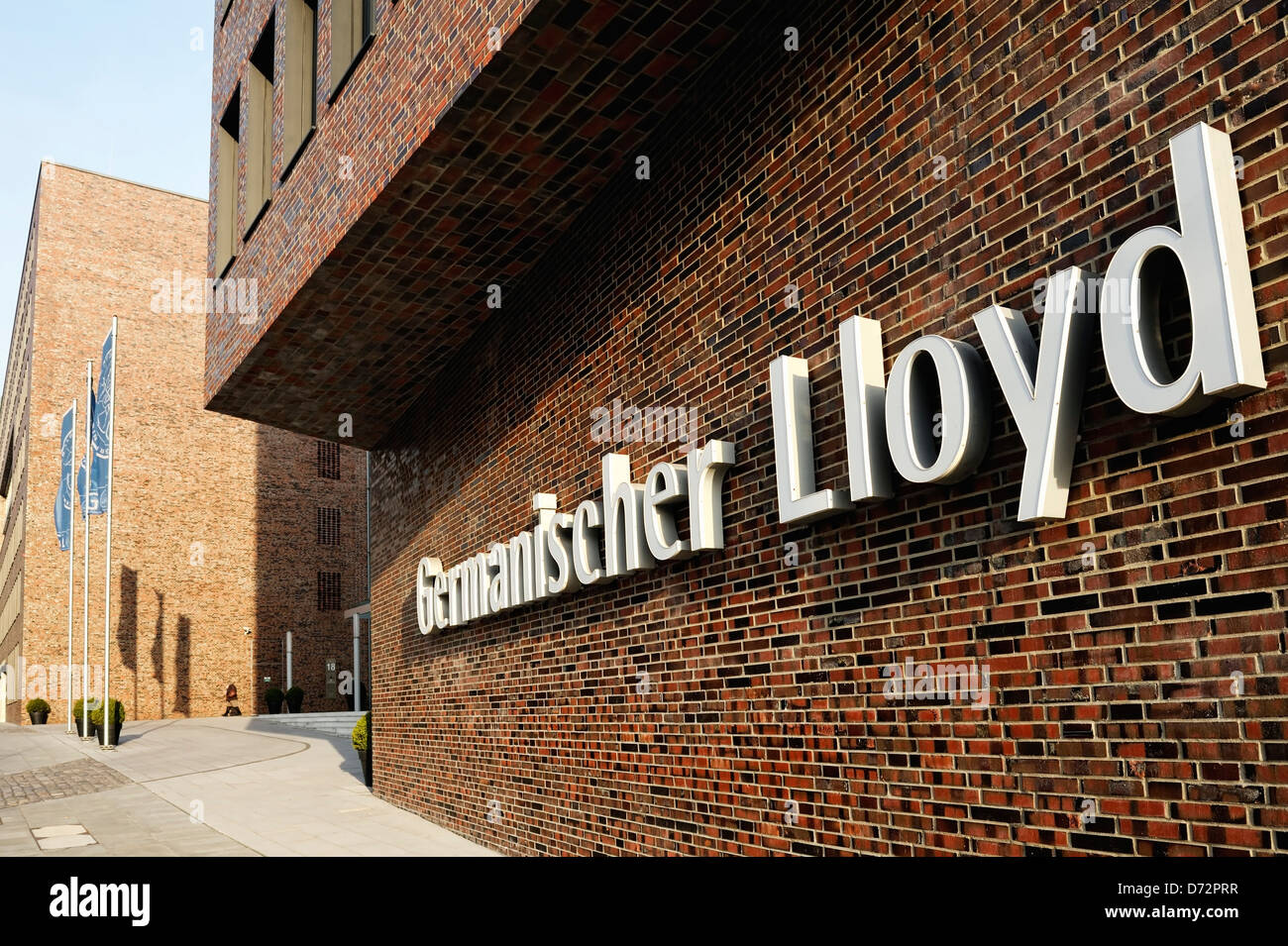 Edificio per uffici di Germanico Lloyd in banchina Brooktor nella città portuale di Amburgo, Germania, Europa Foto Stock