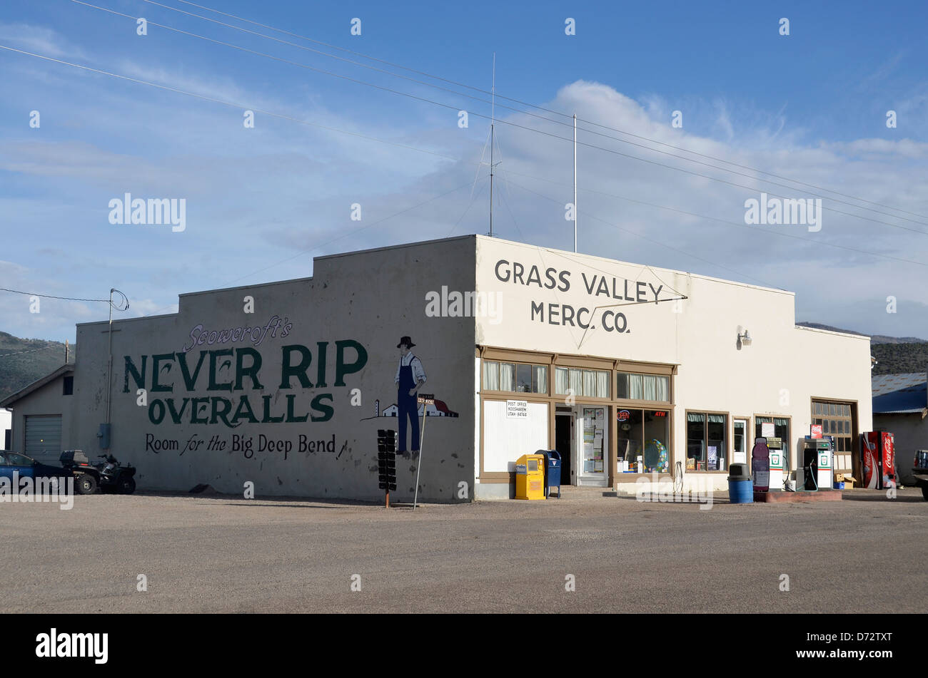 Grass Valley in Mercantile Koosharem, Utah. Foto Stock