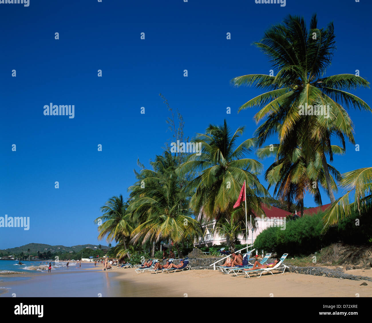 Reduit Beach, Rodney Bay, Gros Islet, St Lucia Foto Stock