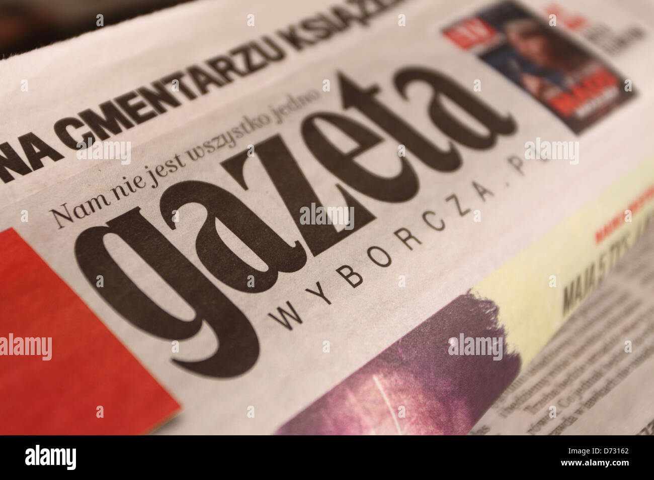 Gazeta Wyborcza quotidiano polacco titolo Foto Stock