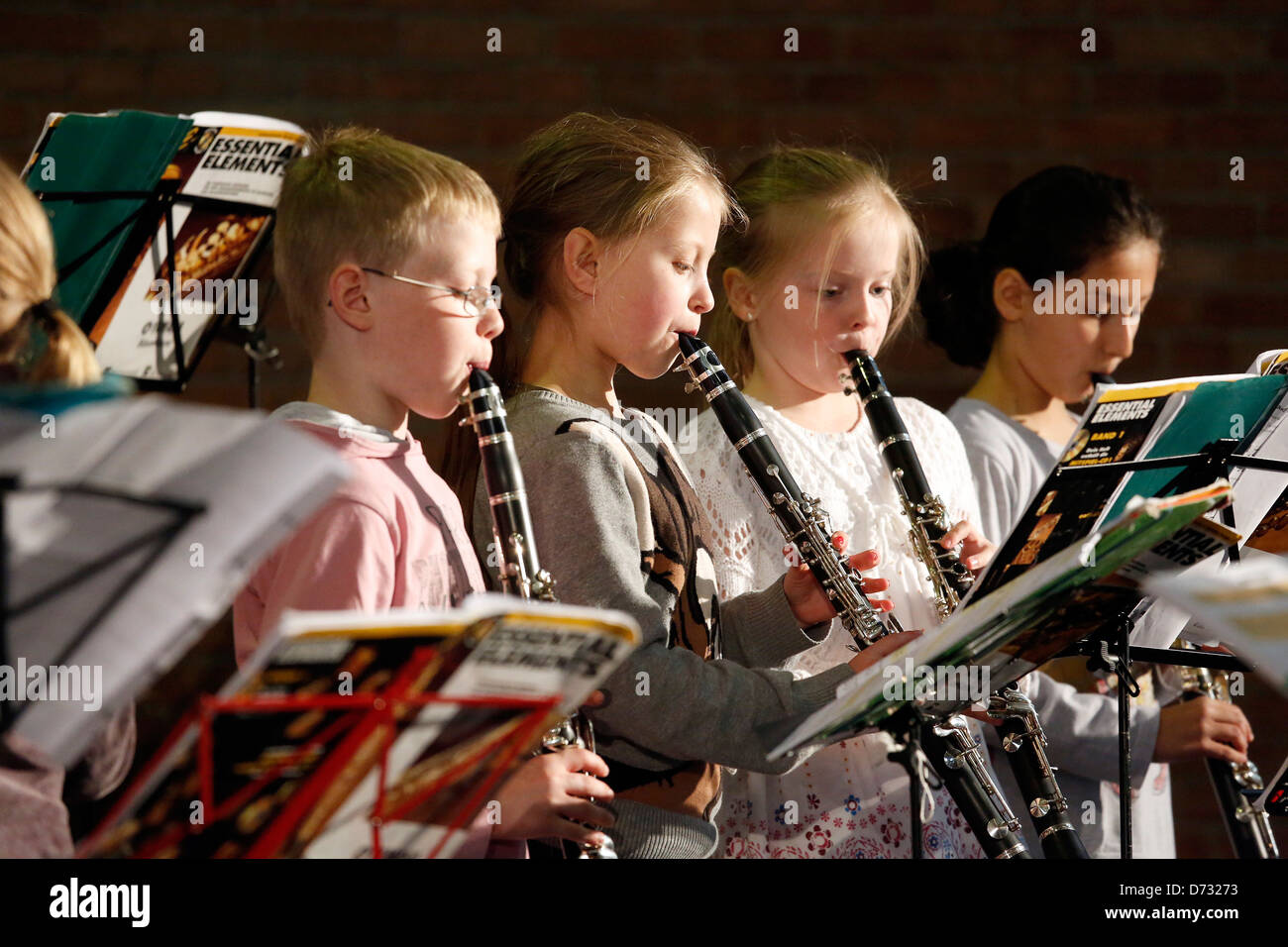 Bochum, Germania, cantare Giorno della canzone, la scuola dei bambini a causa dell'orlo-scuola di musica presso la Chiesa di Cristo Foto Stock