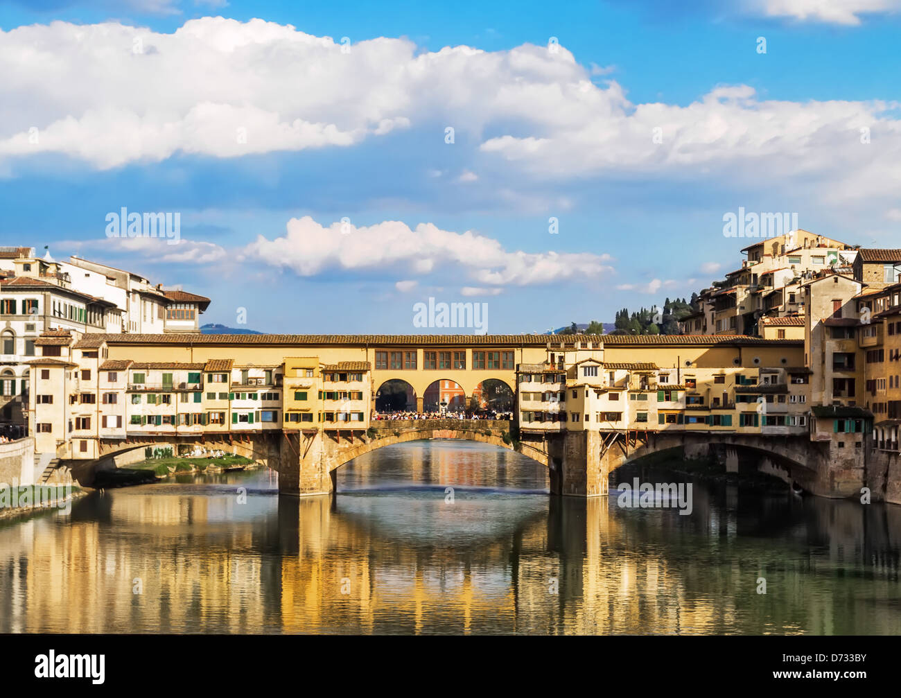 Il ponte vecchio di Firenze (Italia) Foto Stock