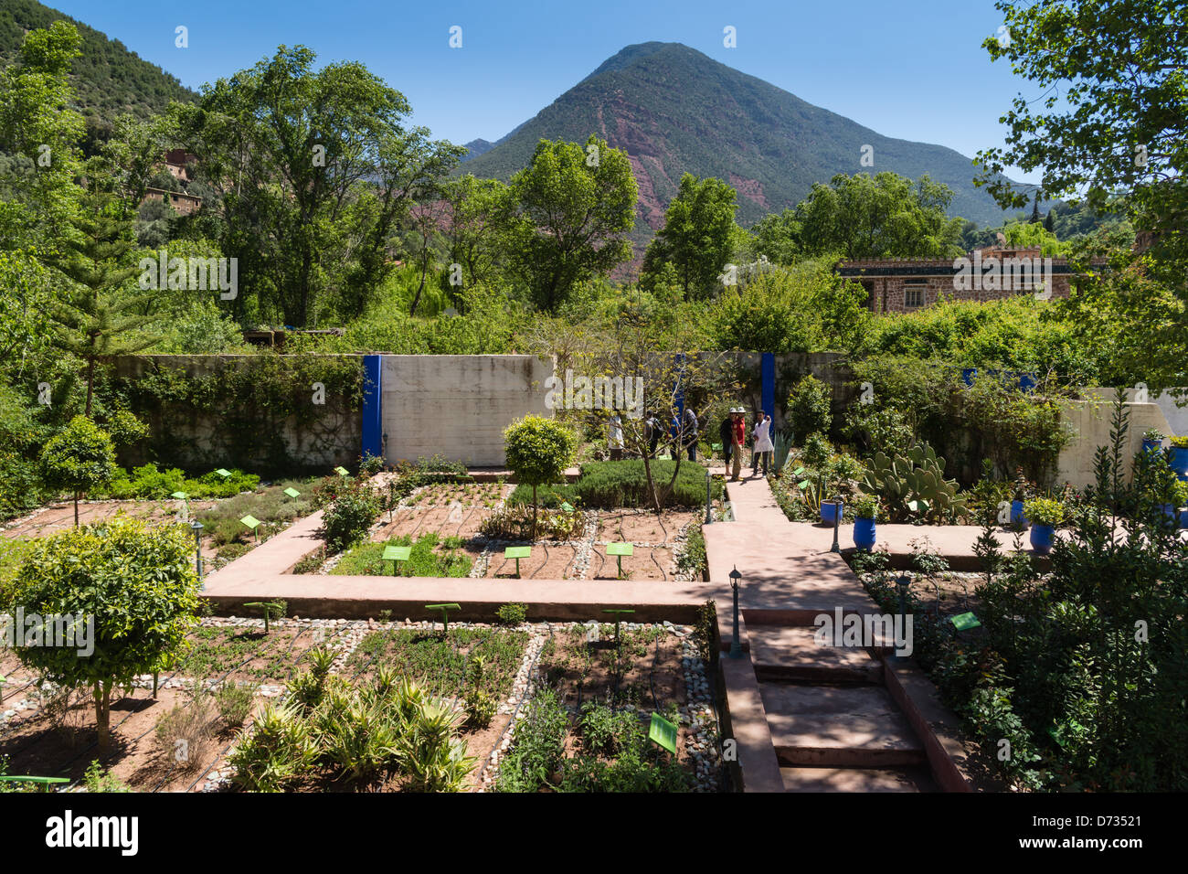 Il Marocco, Marrakech - visitatori al Aromontagne erbe e olio di argan produzione e vendita fattoria, Ourika Valley Foto Stock