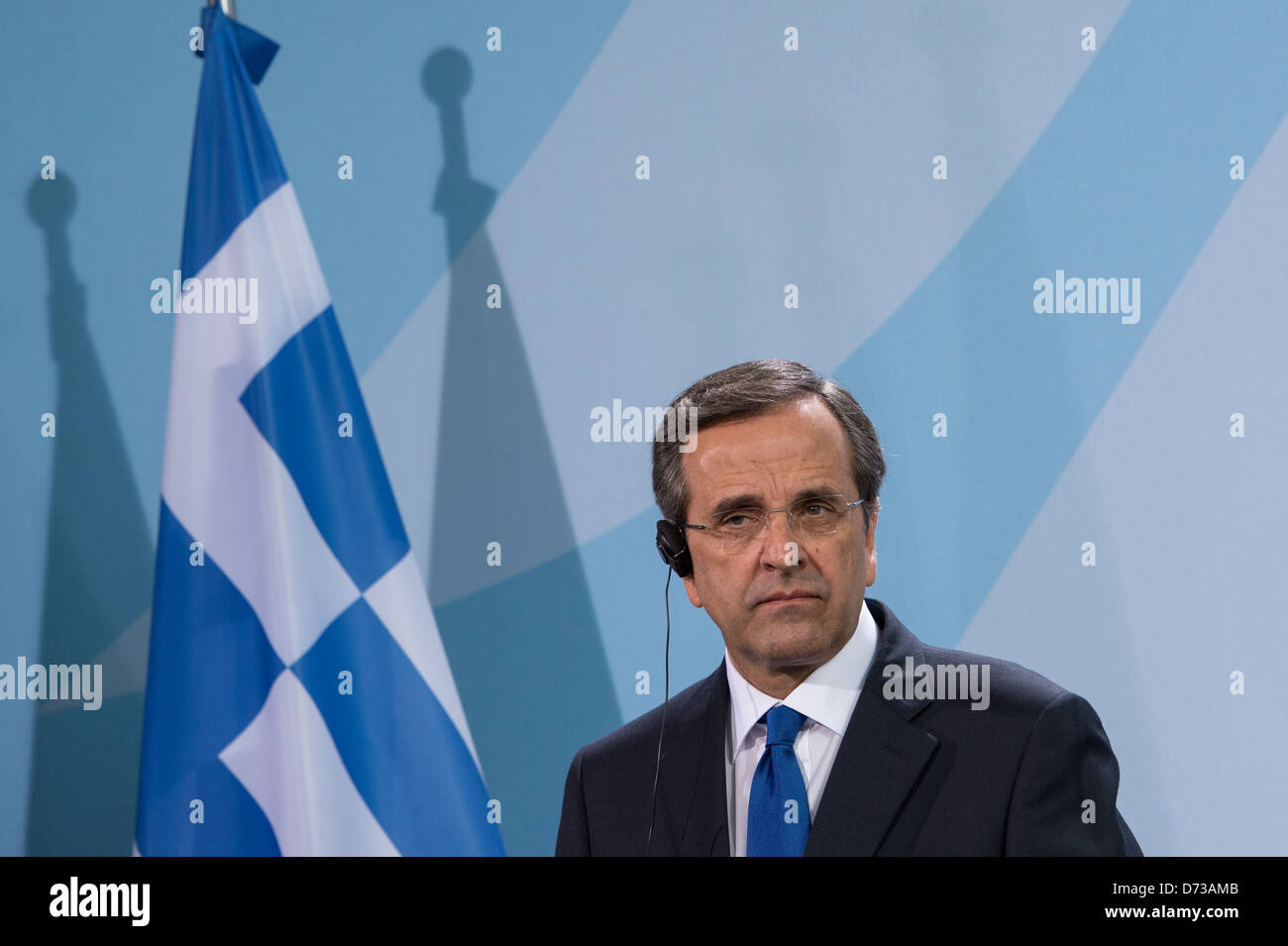 Berlino, Germania, Andonis Samaras, Primo ministro della Grecia Foto Stock