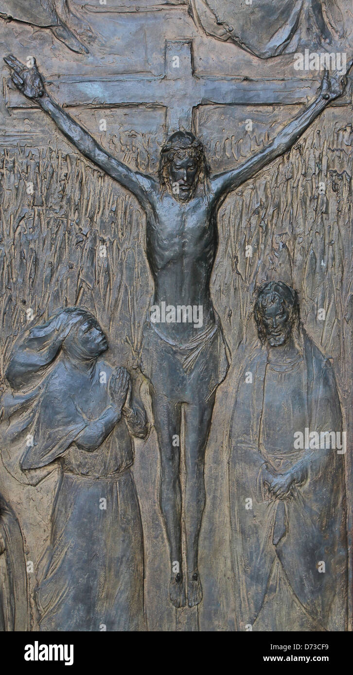 La Porta Santa a San Paolo Basilica. Aperto solo nel 2000. Foto Stock