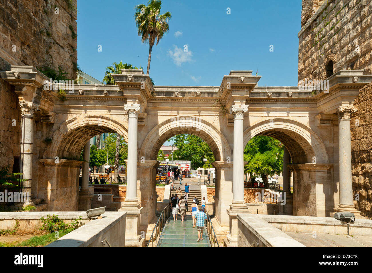 La Porta di Adriano, Antalya, Mediterraneo, Turchia Foto Stock