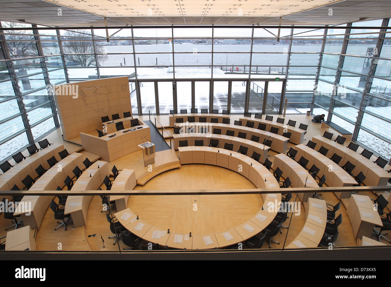 Kiel, Germania, la sala plenaria del Schleswig-Holstein membro Foto Stock