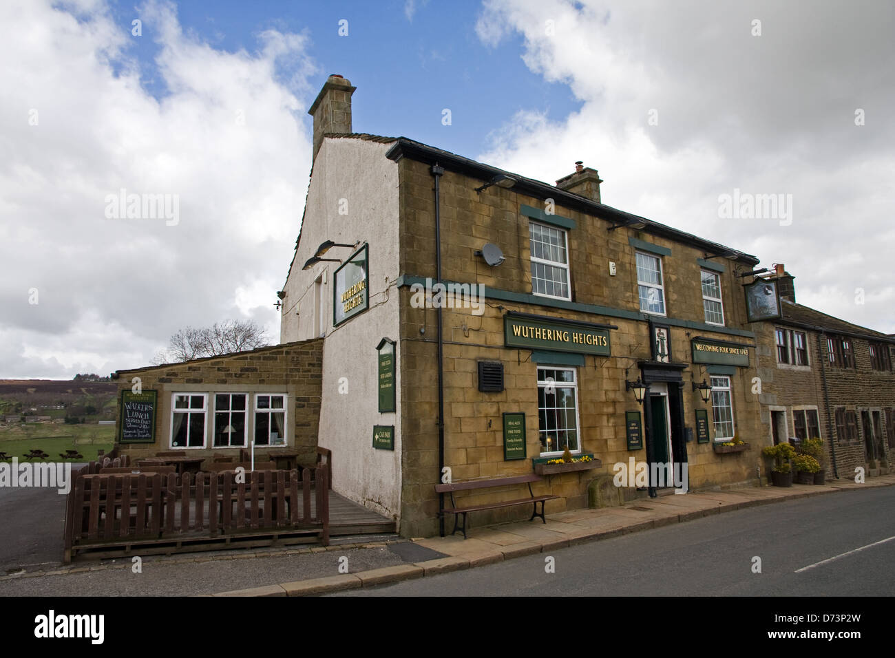 "Wuthering Heights' public house, Stanbury vicino a Hereford Foto Stock