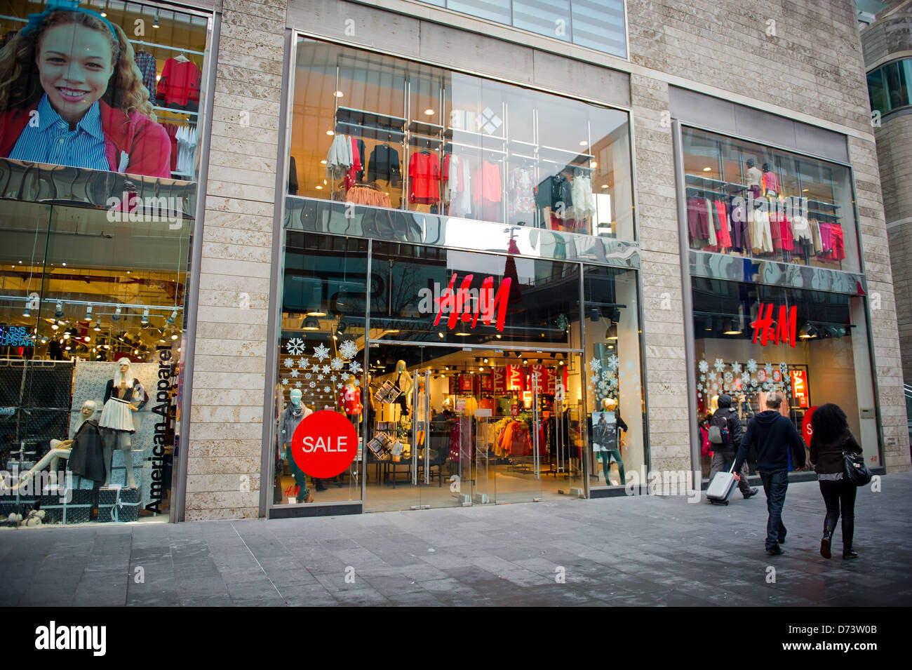 H&M Negozio in Liverpool, Regno Unito Foto Stock