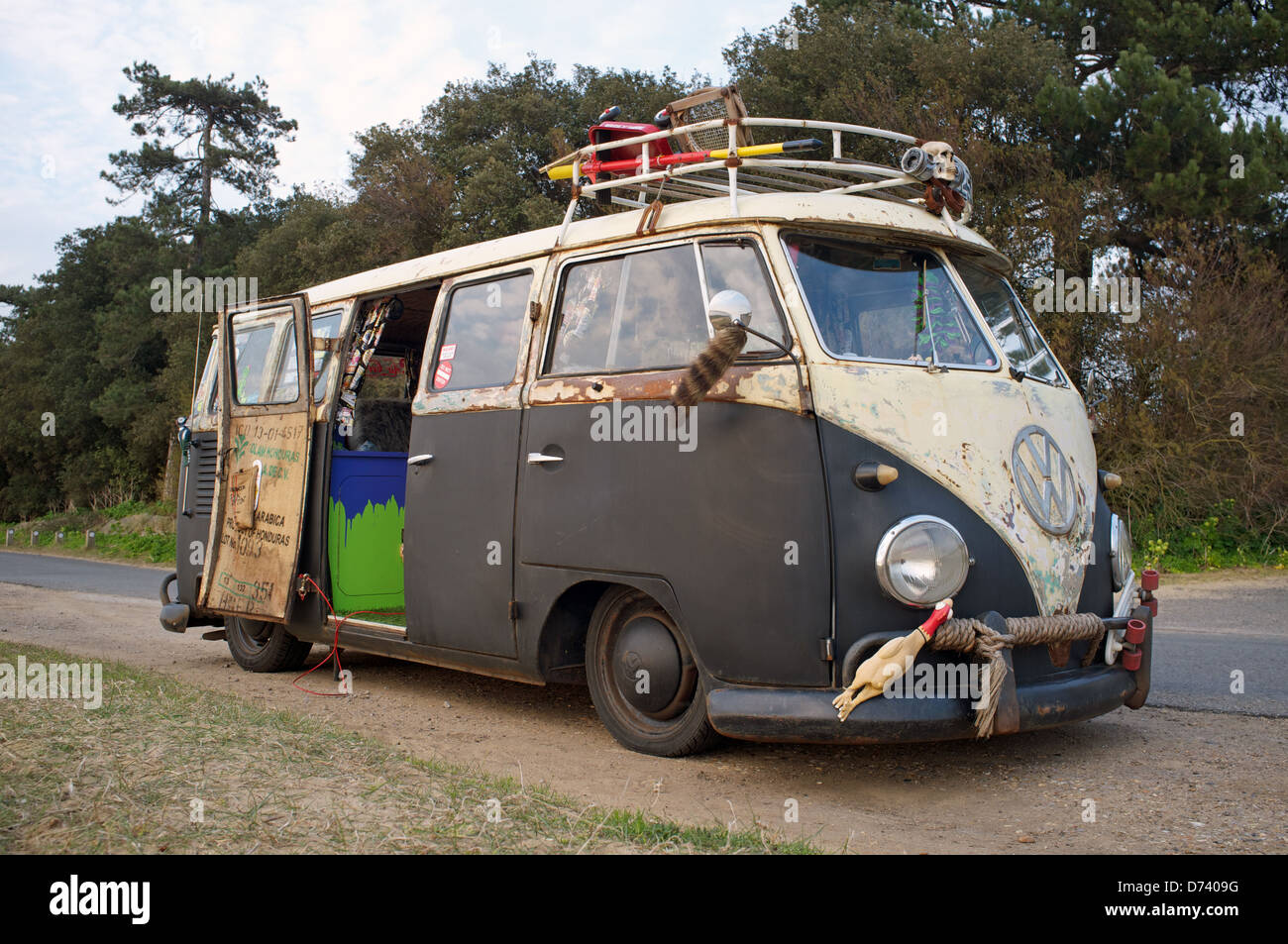 1963 vintage VW camper van Foto Stock