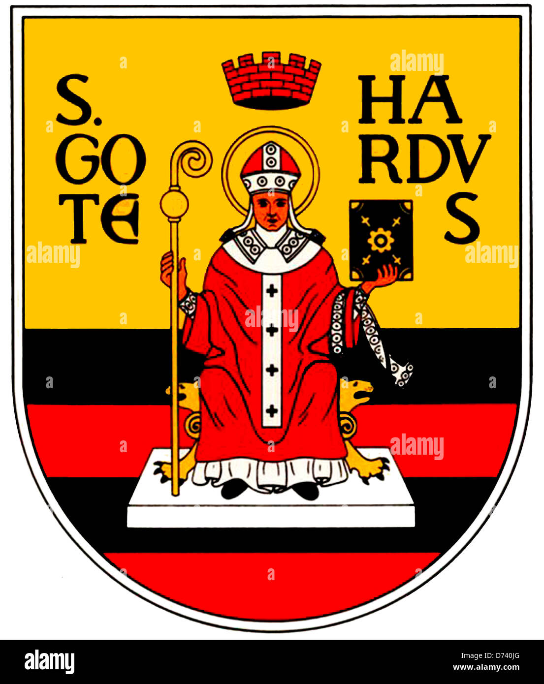 Stemma della città tedesca di Gotha in Turingia. Foto Stock