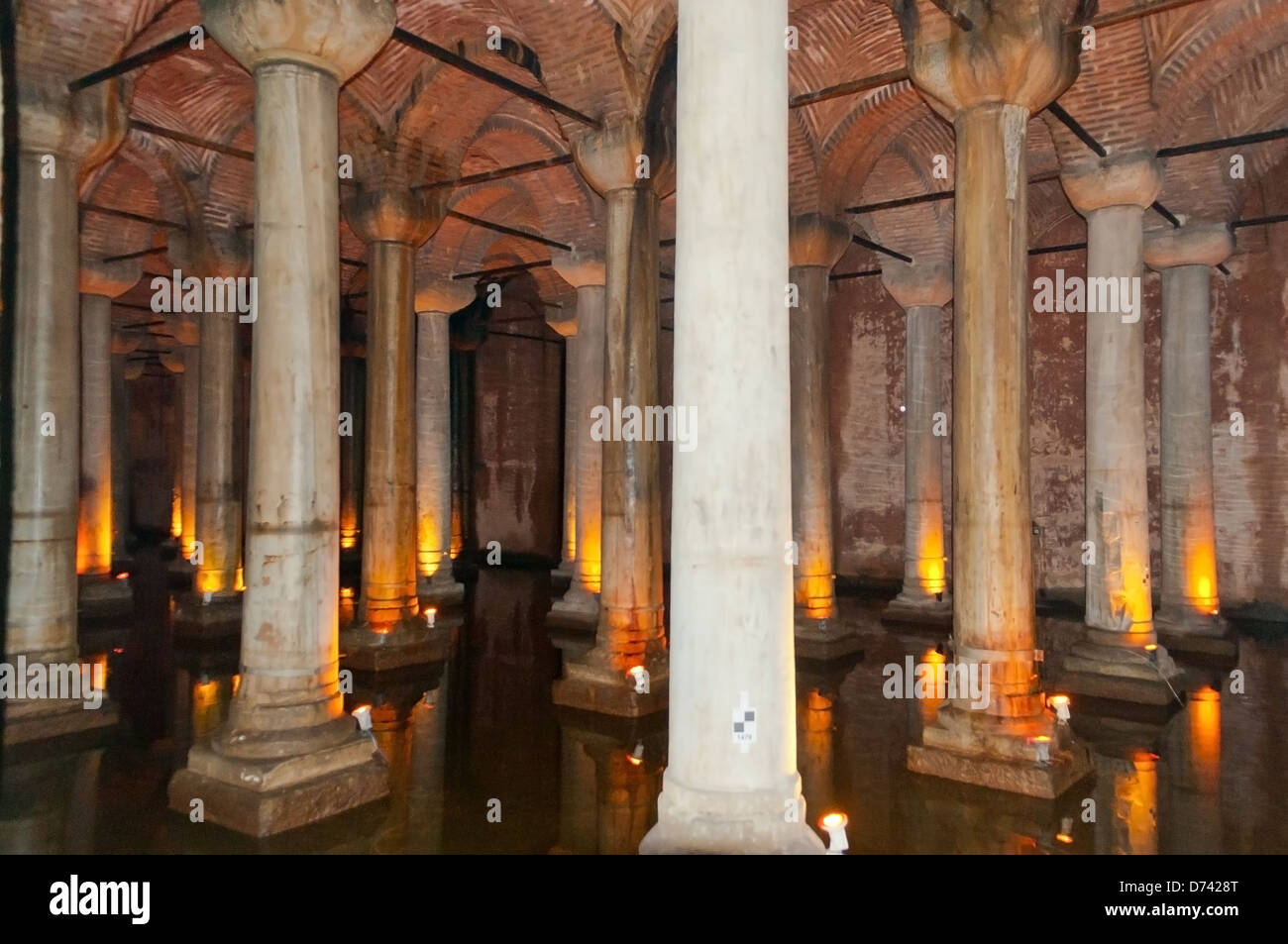 La Basilica Cistern, Sultanahmet, Istanbul, Turchia Foto Stock