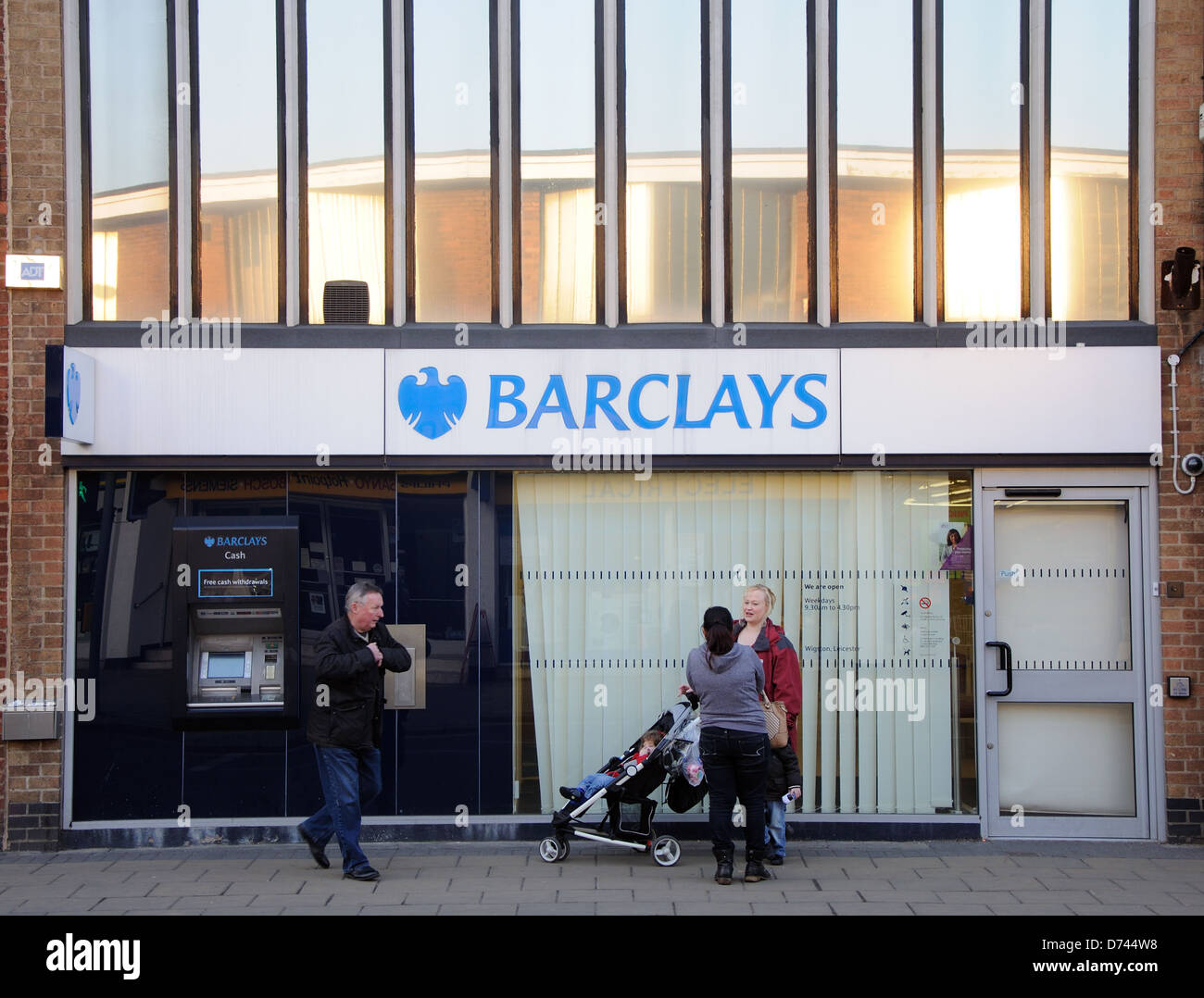Barclays Bank, Long Street, Wigston Leicester, England, Regno Unito Foto Stock