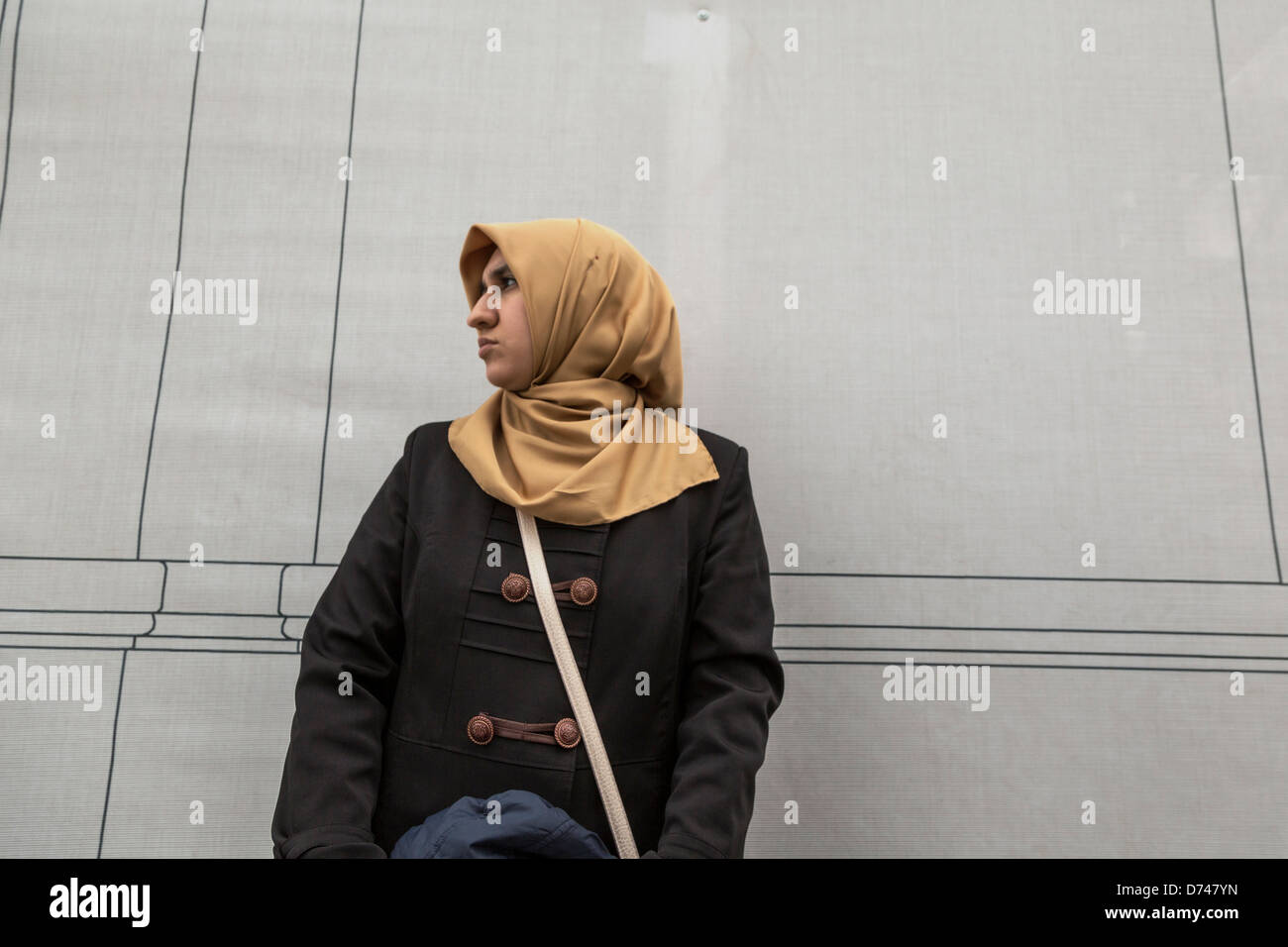 La donna musulmana che indossa il Hijab nel palazzo Topkapi, Istanbul, Turchia. Foto Stock