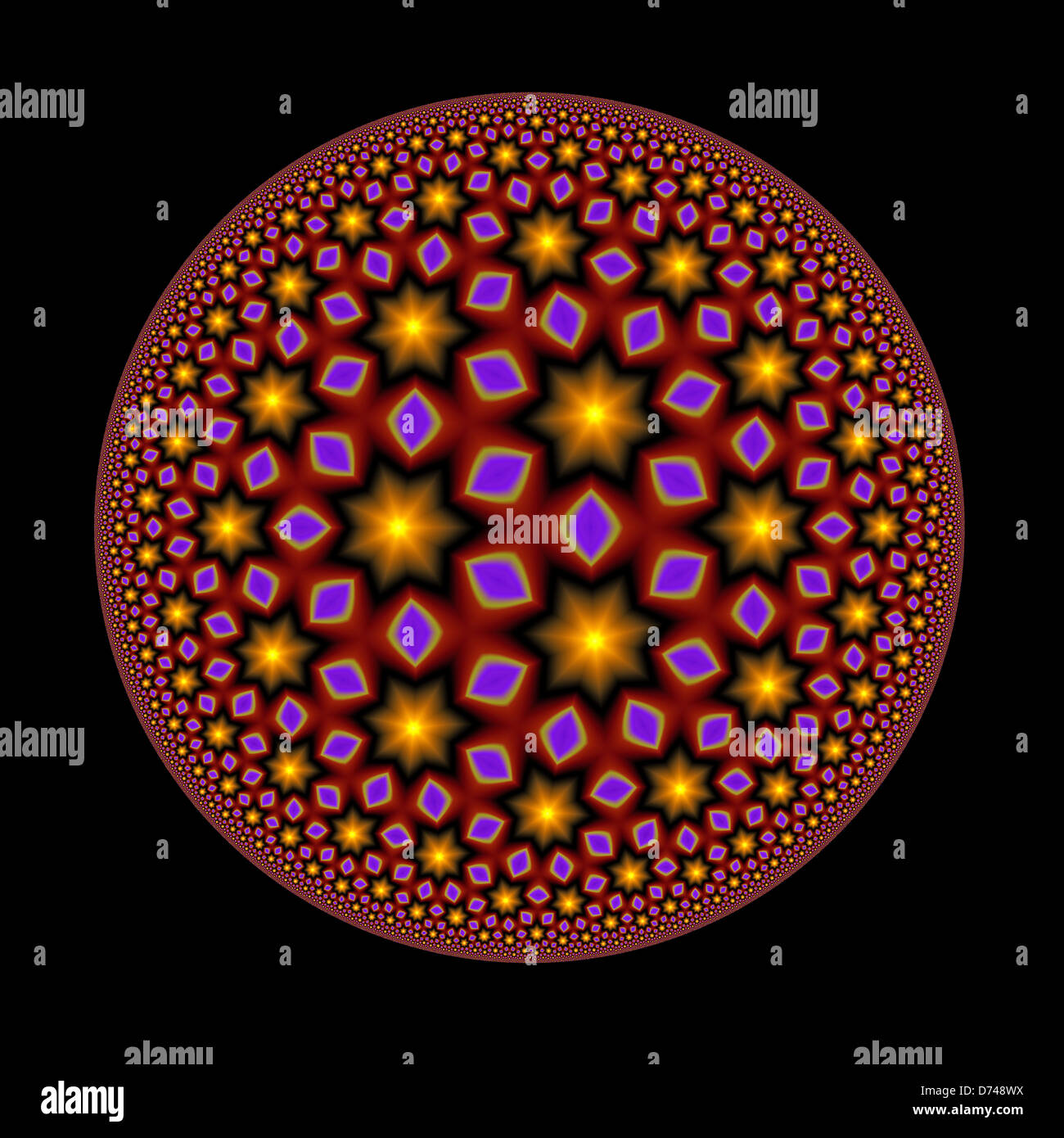 Cerchio di Fractal Design ninnolo Foto Stock