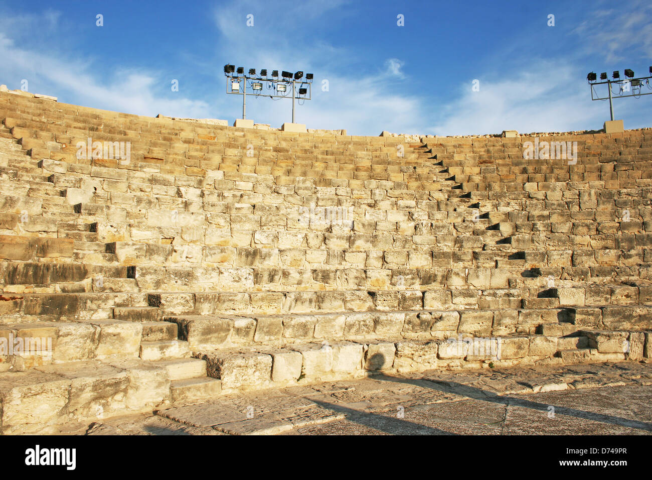 Antico anfiteatro di Kourion, Cipro. Foto Stock