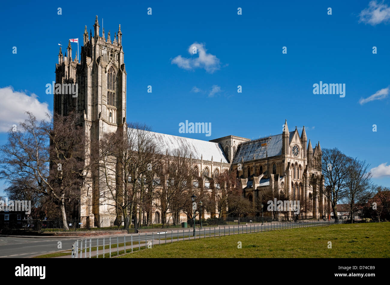 Beverley Minster la Chiesa Parrocchiale di St John e St Martin nella primavera Beverley East Yorkshire Inghilterra Regno Unito GB Gran Bretagna Foto Stock