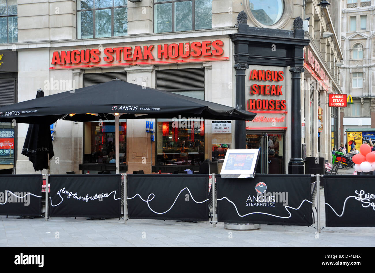 Angus Steak House a Leicester Square London W1 REGNO UNITO Foto Stock
