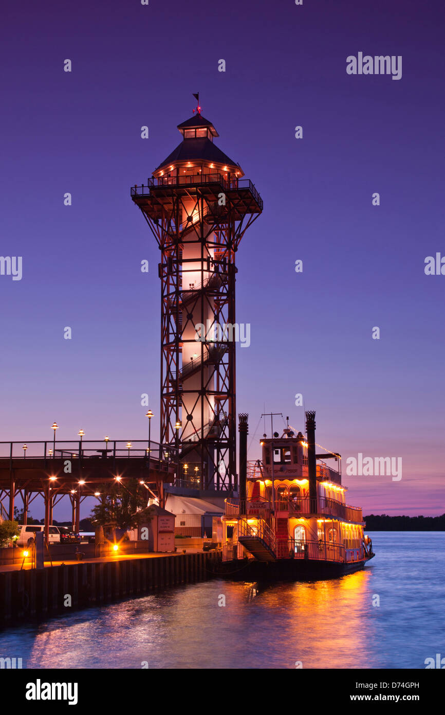 La principessa VITTORIANO STEAMBOAT TORRE BICENTENARIO DOBBINS Landing Waterfront Erie in Pennsylvania USA Foto Stock