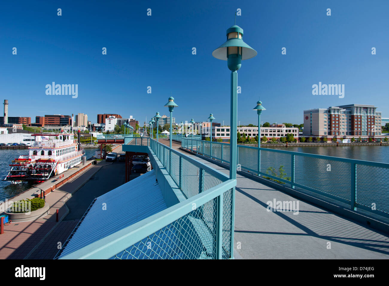 PROMENADE DOBBINS Landing Waterfront Erie in Pennsylvania USA Foto Stock
