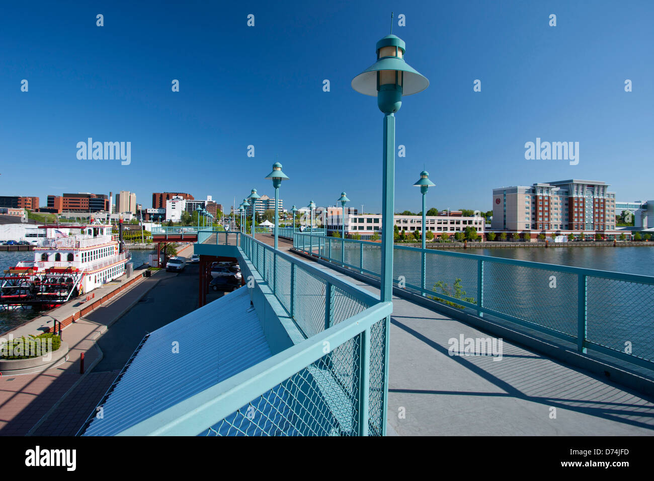 PROMENADE DOBBINS Landing Waterfront Erie in Pennsylvania USA Foto Stock