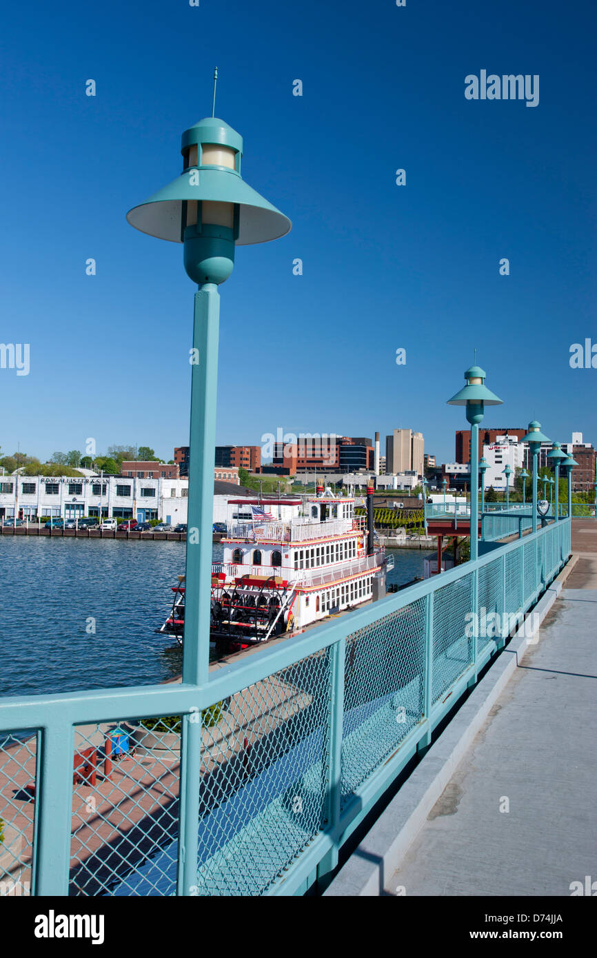PROMENADE DOBBINS Landing Waterfront Erie in Pennsylvania USA Foto Stock