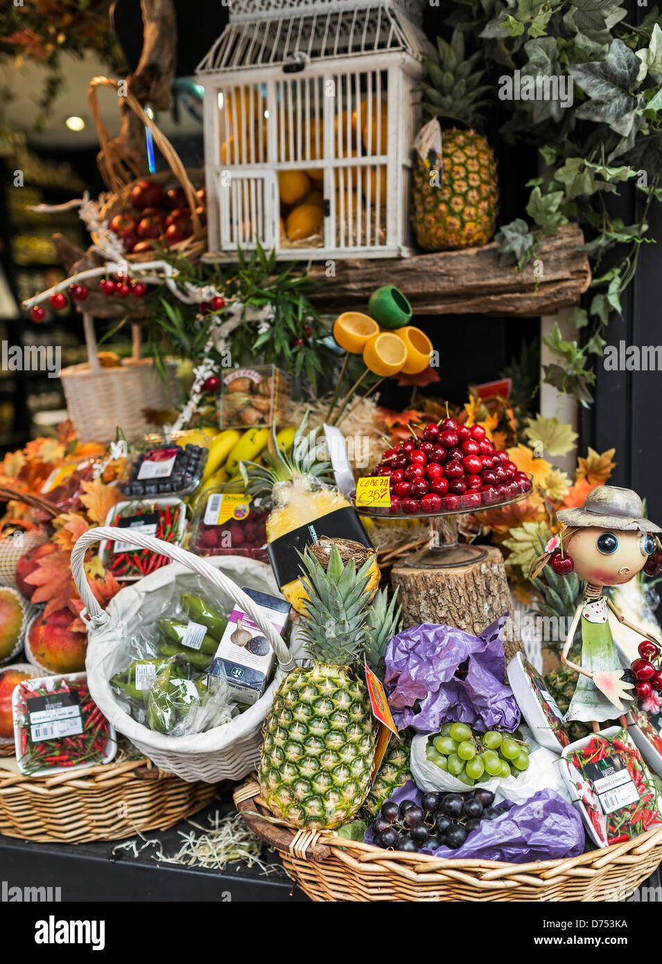 Fruttivendolo in Palma de Mallorca Foto Stock