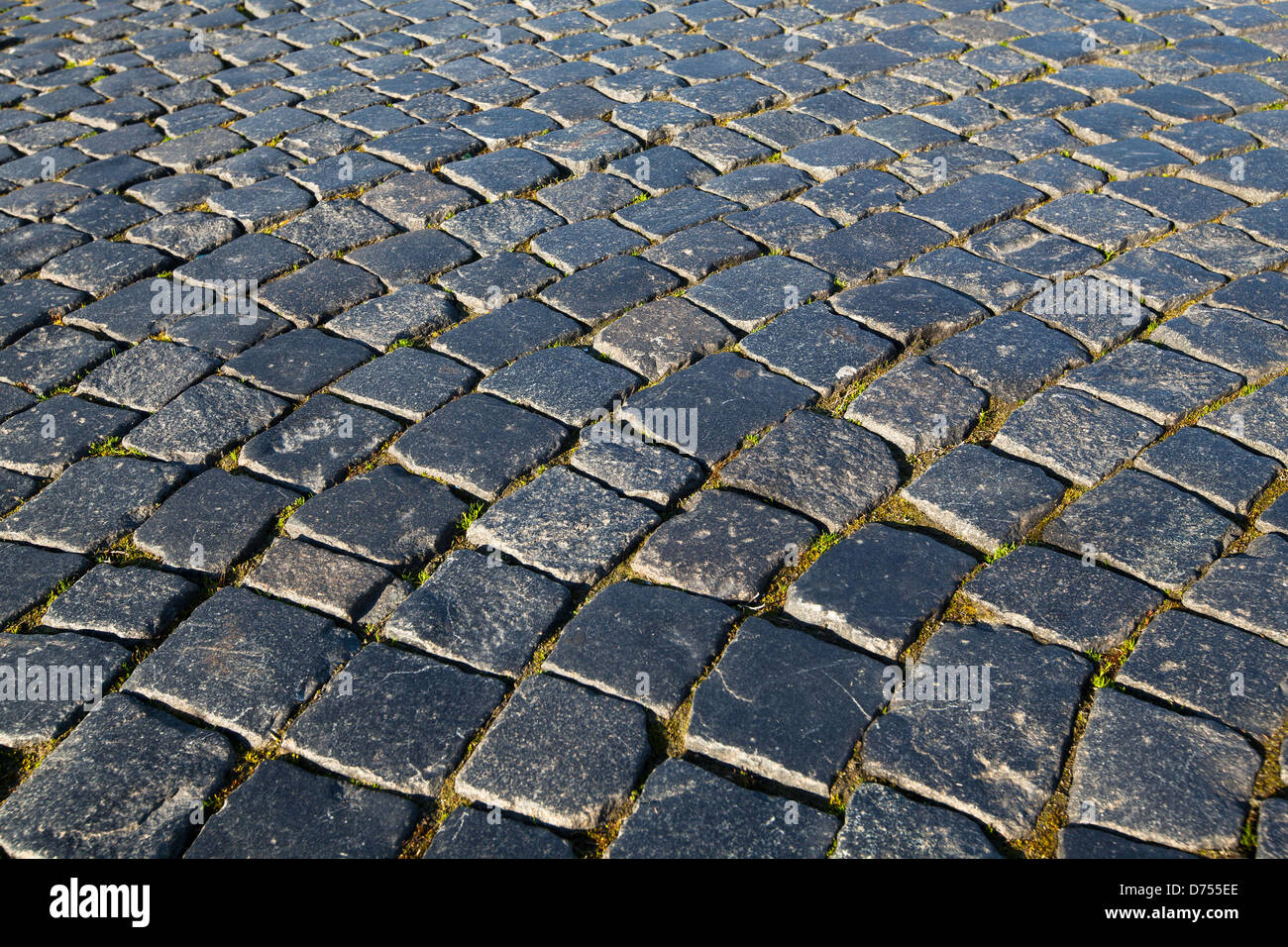 Ciottolo - Pietre per pavimentazione texture. Foto Stock