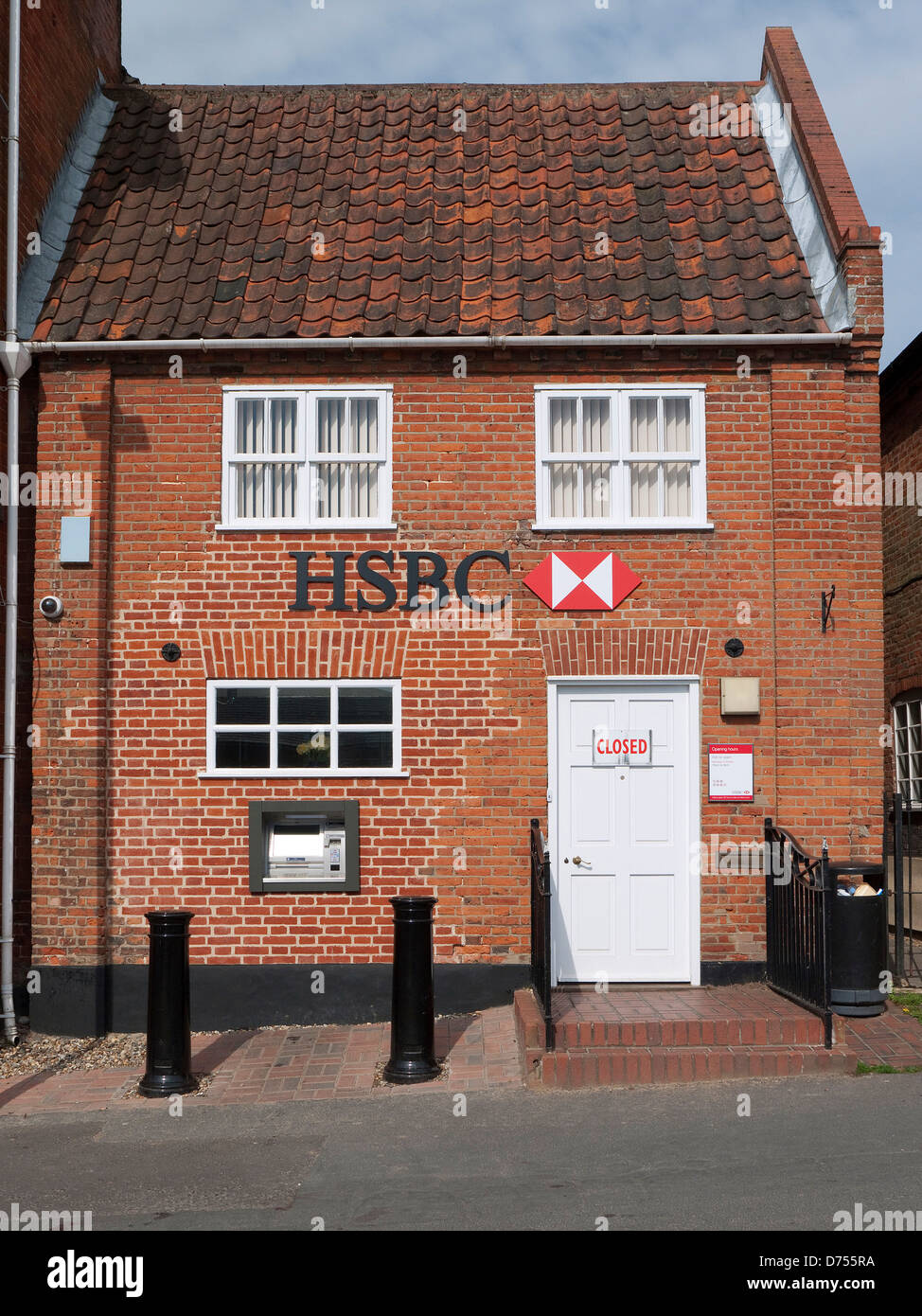 Piccolo hsbc bank filiale in Reepham, Norfolk, Inghilterra Foto Stock