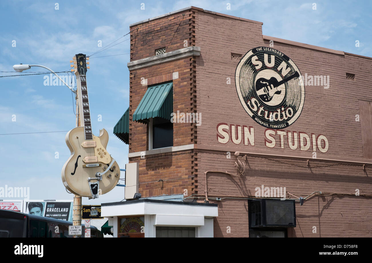 Sun Studio, Memphis, Tennessee, Stati Uniti d'America Foto Stock