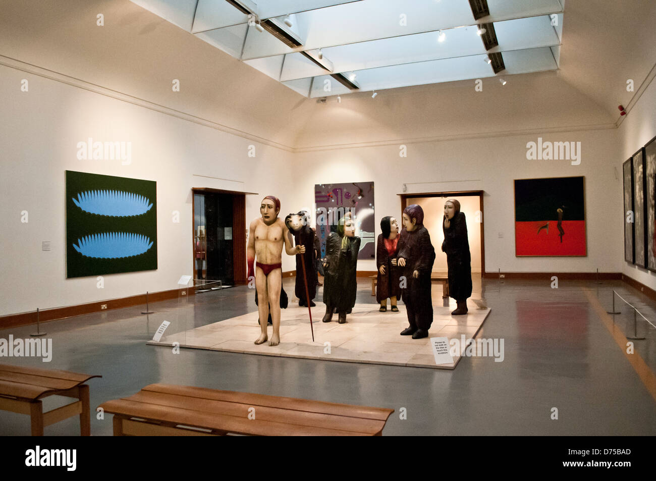 L uomo e il suo gregge, 1989, dall'artista brasiliano Ana Maria Pacheco, Birmingham Museum & Art Gallery, Birmingham, Regno Unito Foto Stock