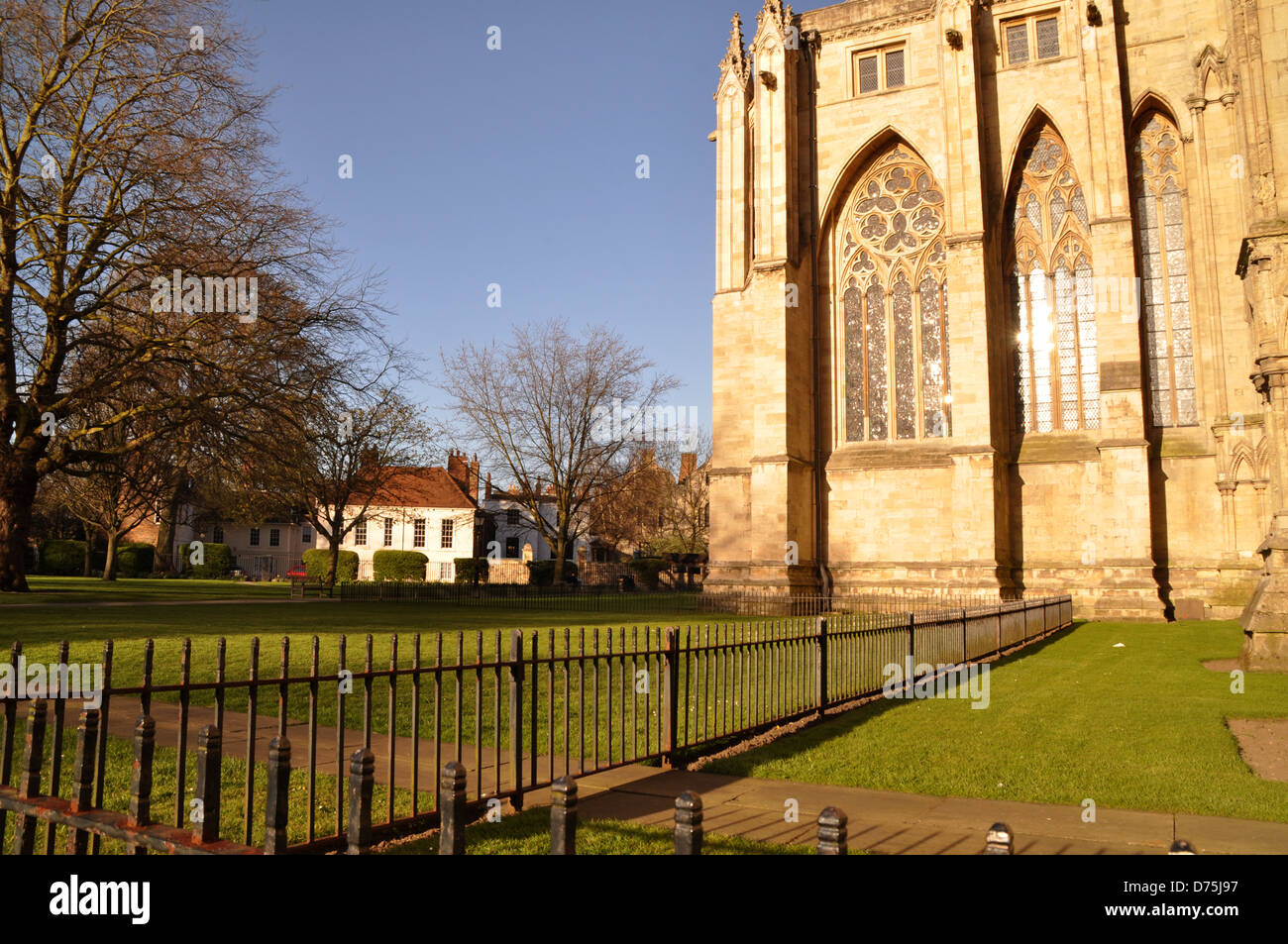 Dean's gardens York Minster Foto Stock