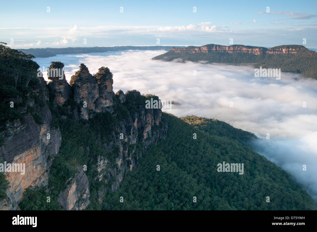 Tre Sorelle in Jamison Valley, vicino a Katoomba, NSW, Australia Foto Stock