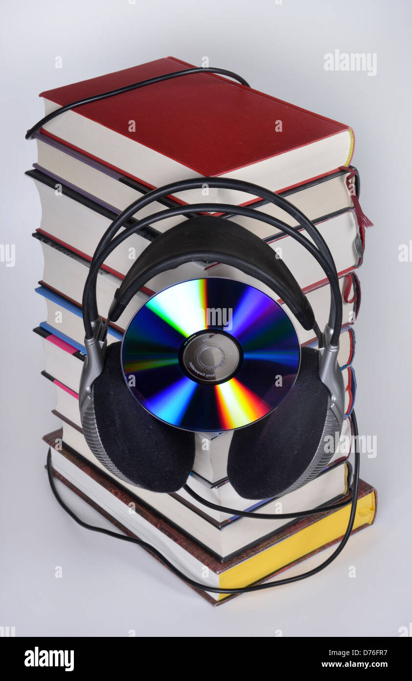 Immagine simbolica audio libro Foto Stock