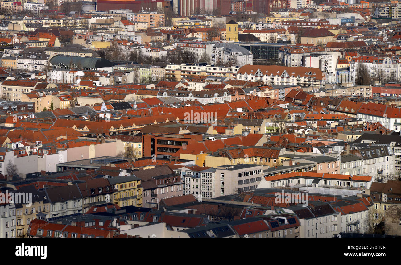 Fotografia aerea di insediamento, Charlottenburg Berlino Foto Stock