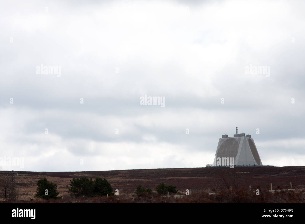 RAF Fylingdales early warning station Foto Stock