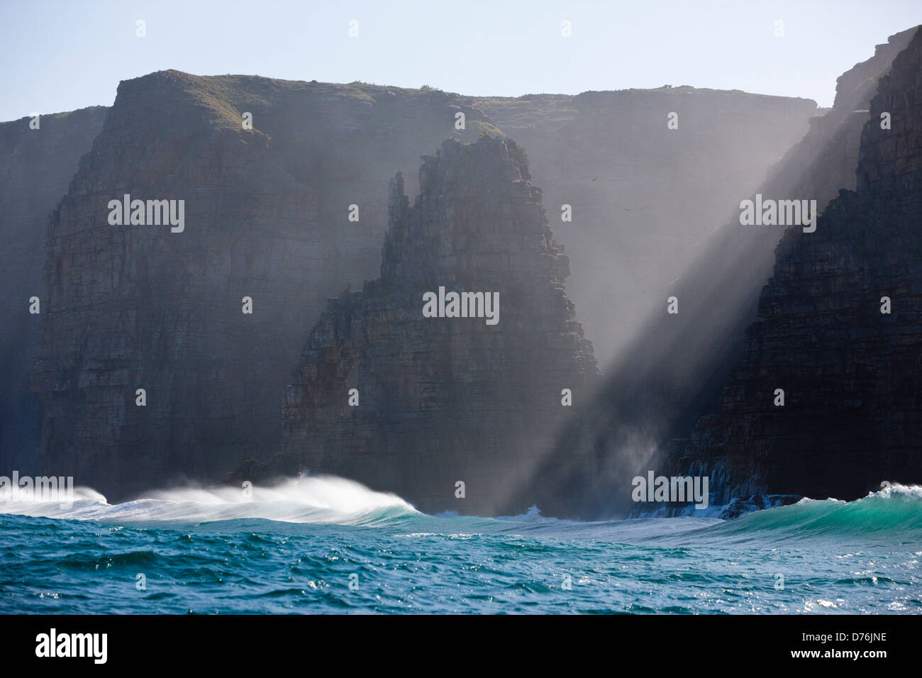 Rocce di Costa Selvaggia, Oceano Indiano, Costa Selvaggia, Sud Africa Foto Stock